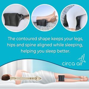Circa Air Inflatable Knee Pillow for Side Sleepers - Orthopedic Knee Pillows for